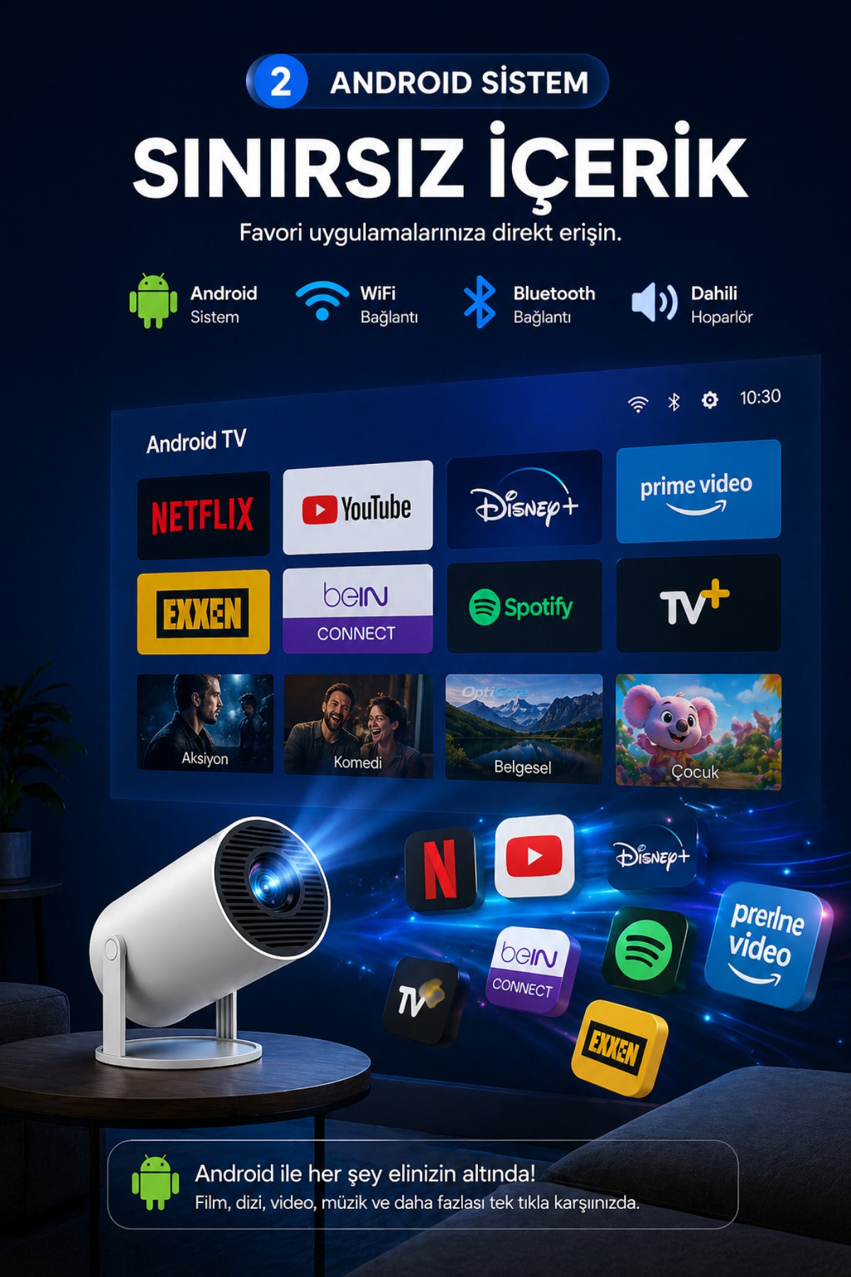 Markevar™ Ultra HD Projeksiyon Cihazı